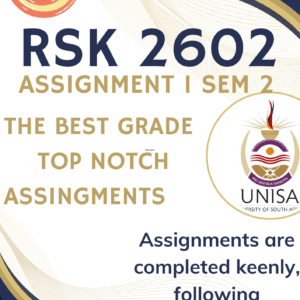 RSK2602 Assignment 1 (COMPLETE ANSWERS) Semester 2 2025 - DUE 20 August 2025