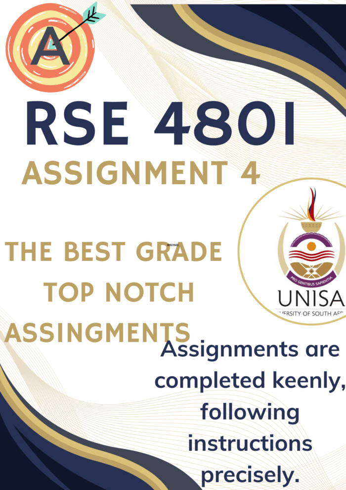 RSE4801 Assignment 4 Memo | Due September 2025