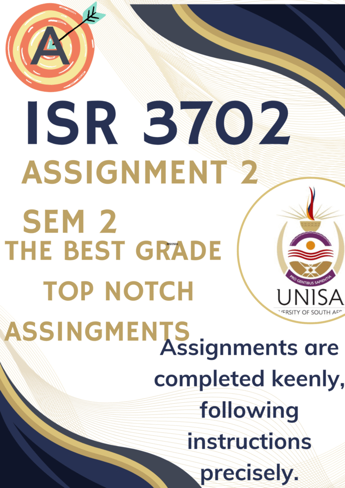 ISR3702 Assignment 2 Semester 2 Memo | Due 15 September 2025