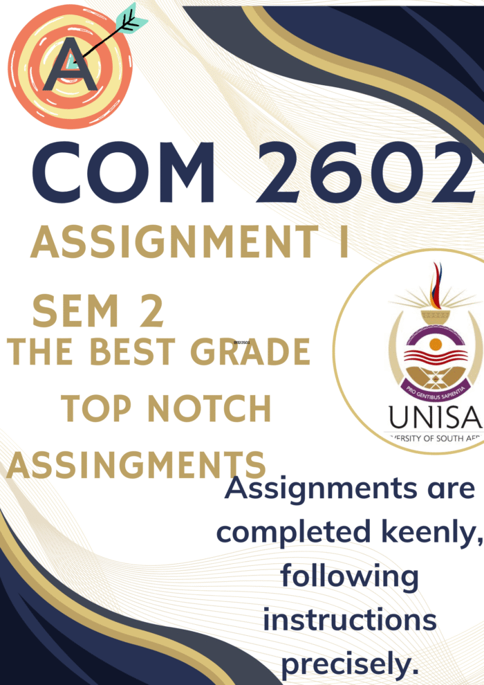 COM2602 Assignment 1 Semester 2 Memo | Due September 2025