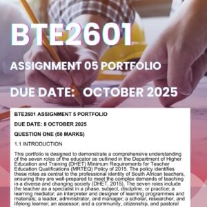 BTE2601 ASSIGNMENT 5 PORTFOLIO MEMO 2025 - FULLY ANSWERS (8 OCTOBER 2025)