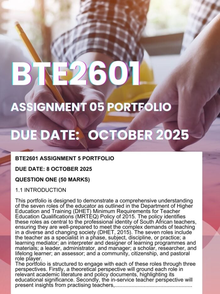 BTE2601 ASSIGNMENT 5 PORTFOLIO MEMO 2025 - FULLY ANSWERS (8 OCTOBER 2025)