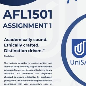 AFL1501 Assignment 1 Semester 2 2025 Answers (26 August 2025)