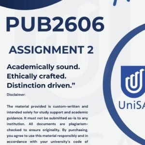 PUB2606 Assignment 2 Semester 2 2025 (COMPLETE ANSWERS) Due Date September 2025