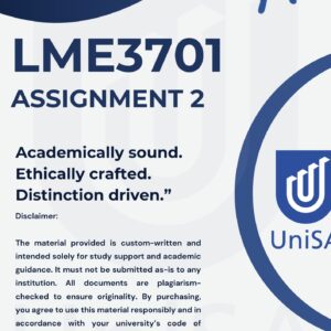 LME3701 Assigment 2 Semester 2 2025 (COMPARATIVE & HISTORICAL) Due Date September 2025