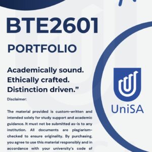 BTE2601 PORTFOLIO 2025 *COMPLETE ANSWERS* DUE DATE 8 OCTOBER 2025