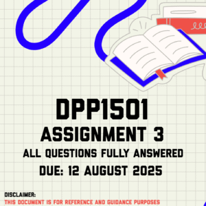 DPP1501 Assignment 3