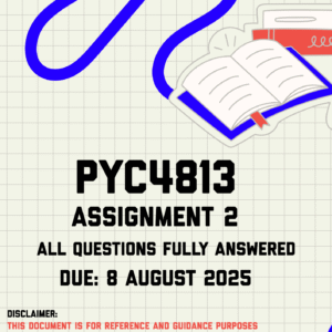 PYC4813 Assignment 2 Memo | Due 8 August 2025