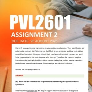 PVL2601 Assignment 2 2025 Due 25 August 2025