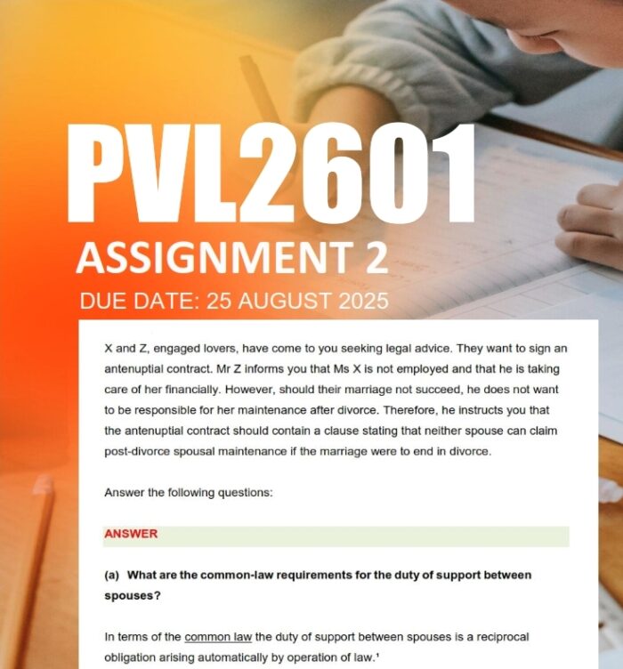 PVL2601 Assignment 2 2025 Due 25 August 2025