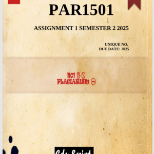 PAR1501 Assignment 1 (COMPLETE ANSWERS) Semester 2 2025