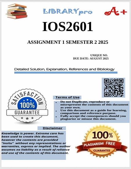 IOS2601 Assignment 1 Semester 2 2025