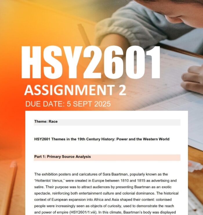HSY2601 Assignment 2 2025 Due 5 September 2025