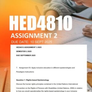 HED4810 Assignment 3 2025 Due 10 September 2025