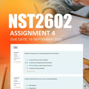 NST2602 Assignment 4 2025 Due 19 September 2025