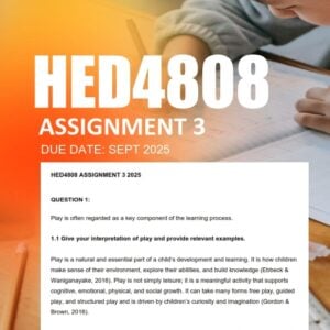 HED4808 Assignment 3 2025 Due September 2025
