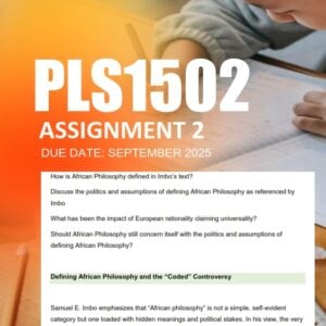 PLS1502 Assignment 2 2025 Due September 2025