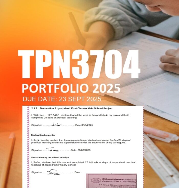 TPN3704 Assignment 50 Portfolio 2025 - 23 September 2025