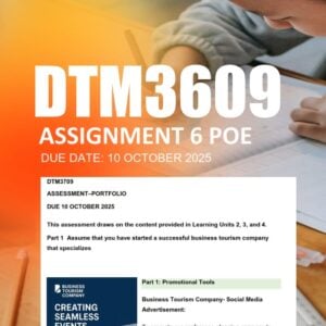 DTM3609 Assignment 6 2025 Due 10 October 2025