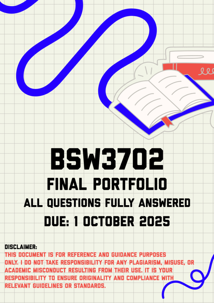 BSW3702 Final Portfolio Memo | Due 1 October 2025
