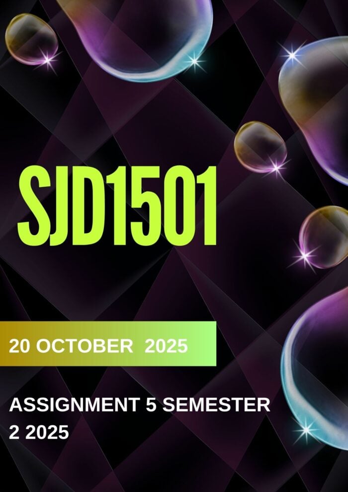 SJD1501 ASSIGNMENT 5 SEMESTER 2025 ANSWERS, REFERENCES & EXPLANATIONS (DUE DATE20 OCTOBER 2025)