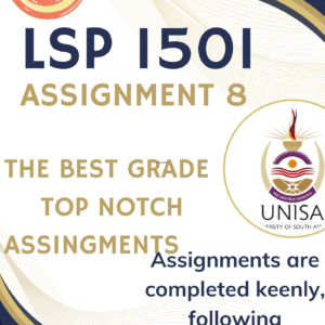 LSP1501 Assignment 8 PORTFOLIO (COMPLETE ANSWERS) 2025 - DUE 5 September 2025; 100% correct solutions and explanations.