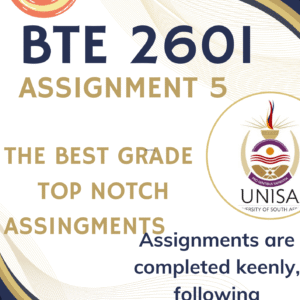 BTE2601 Assignment 5 PORTFOLIO 2025 (Answer Guide) - DUE 8 October