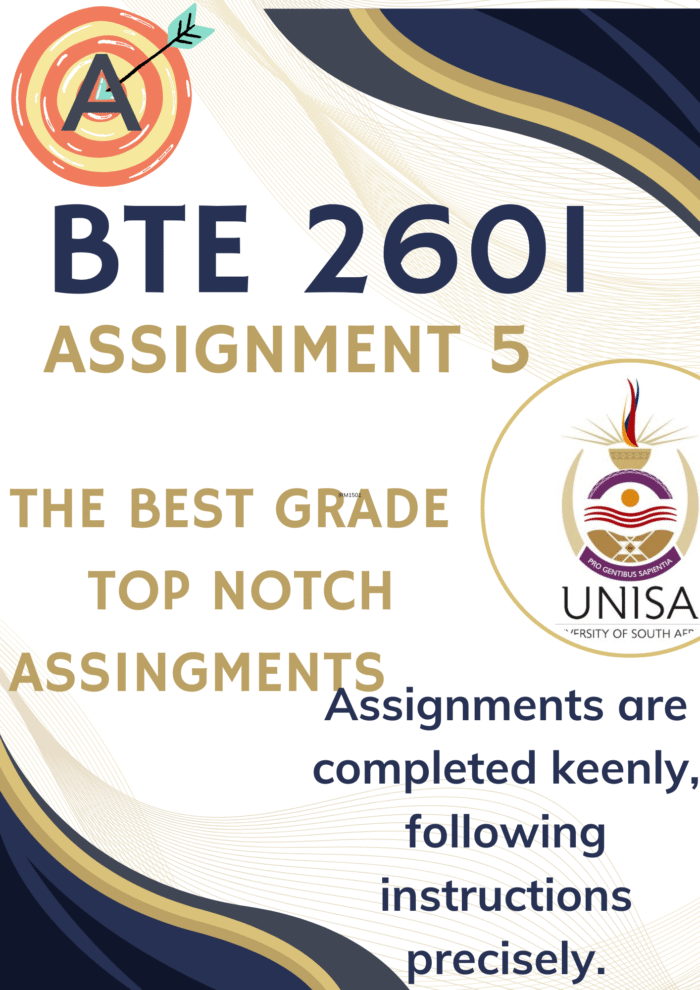 BTE2601 Assignment 5 PORTFOLIO 2025 (Answer Guide) - DUE 8 October