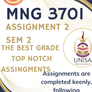 MNG3701 Assignment 2 Semester 2 2025 - DUE 19 September 2025
