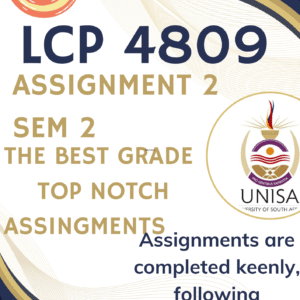 LCP4809 Assignment 2 (COMPLETE ANSWERS) Semester 2 2025 - DUE 15 September 2025; 100% correct solutions and explanations.