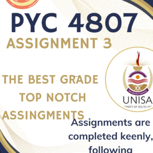 PYC4807 Assignment 3 PORTFOLIO (COMPLETE ANSWERS) 2025 (185521)- DUE 25 September 2025