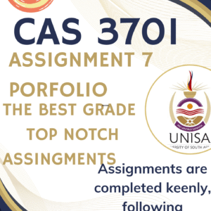 CAS3701 Assignment 7 PORTFOLIO (COMPLETE ANSWERS) 2025 - DUE 14 October 2025; 100% correct solutions and explanations.
