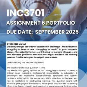 INC3701 PORTFOLIO 2025 MEMO |DUE DATE SEPTEMBER 2025|