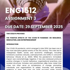 ENG1512 ASSIGNMENT 3 2025 COMPLETE MEMO |DUE DATE 29 SEPTEMBER 2025 |
