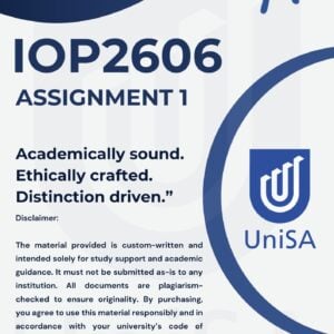 IOP2606 Assignment 1 Semester 2 2025 Answers (Due Sept 2025)