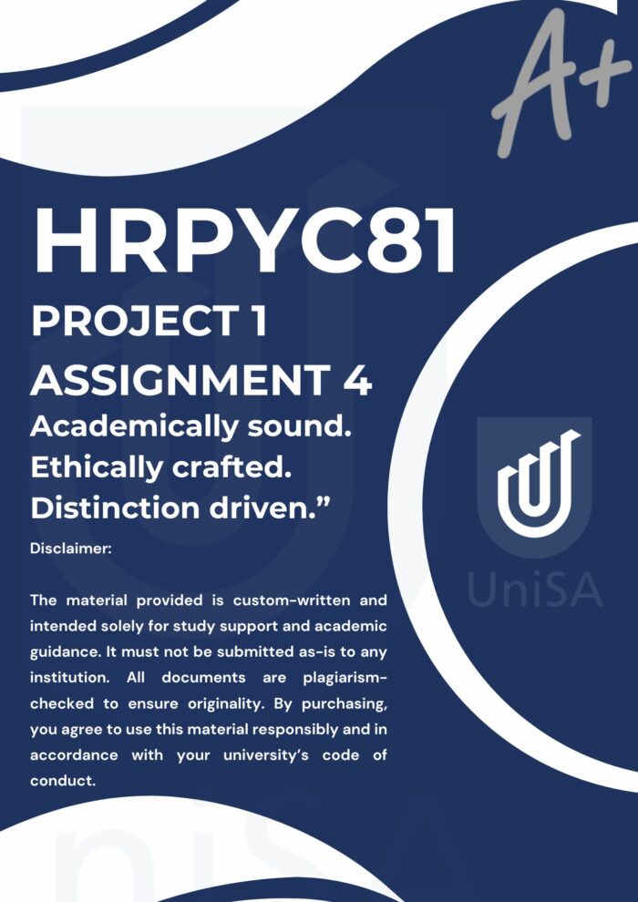 HRPYC81 ASSIGNMENT 4 (PROJECT 1) LITERATURE REVIEW 2025 {DUE DATE OCTOBER 2025}