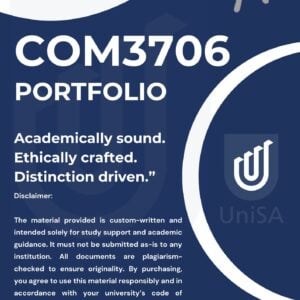 COM3706 ASSIGNMENT 3 PORTFOLIO SEMESTER 2 2025 ANSWERS {DUE DATE 13 OCTOBER 2025}