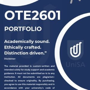 OTE2601 PORTFOLIO 2025 ANSWERS {DUE DATE OCTOBER 2025}