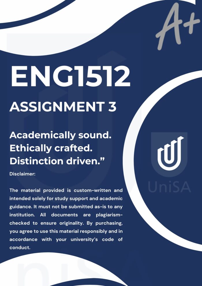 ENG1512 ASSIGNMENT 3 2025 ANSWERS {DUE DATE 29 SEPTEMBER 2025}