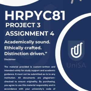 HRPYC81 ASSIGNMENT 4 (PROJECT 3) LITERATURE REVIEW 2025 {DUE DATE OCTOBER 2025}