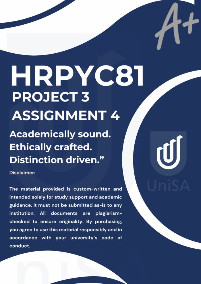 HRPYC81 ASSIGNMENT 4 (PROJECT 3) LITERATURE REVIEW 2025 {DUE DATE OCTOBER 2025}
