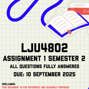 LJU4802 Assignment 1 Semester 2 Memo | Due 10 September 2025