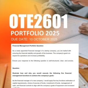 OTE2601 Portfolio Semester 2 2025 - Due 10 October 2025