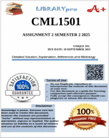 CML1501 Assignment 2 (COMPLETE ANSWERS) Semester 2 2025 - Due 10 September 2025