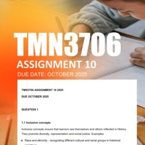 TMN3706 Assignment 10 2025 Due October 2025