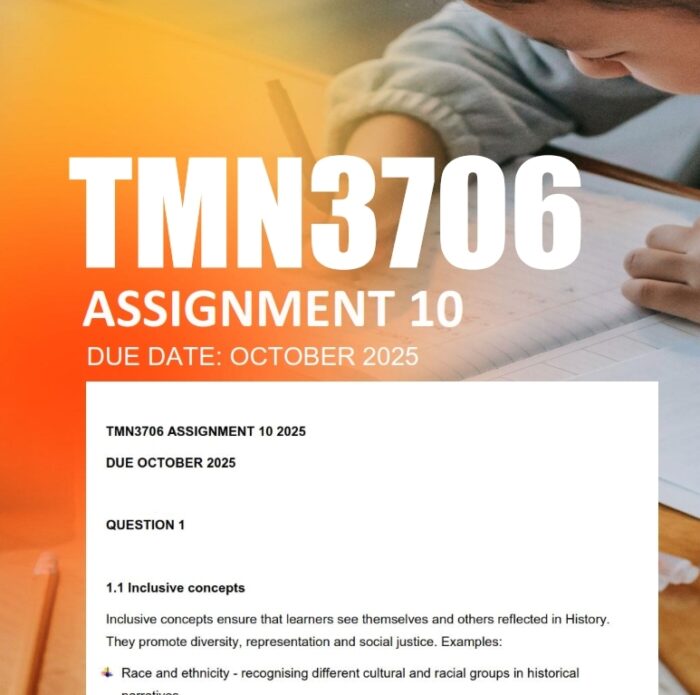 TMN3706 Assignment 10 2025 Due October 2025