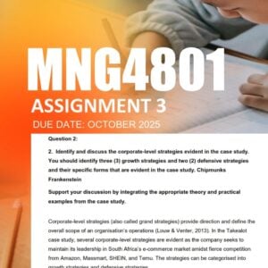 MNG4801 Assignment 3 2025 Due October 2025