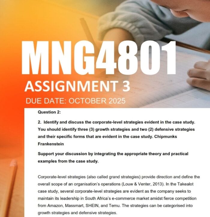MNG4801 Assignment 3 2025 Due October 2025