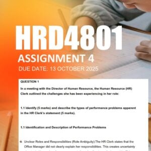 HRD4801 Assignment 4 2025 Due 13 October 2025
