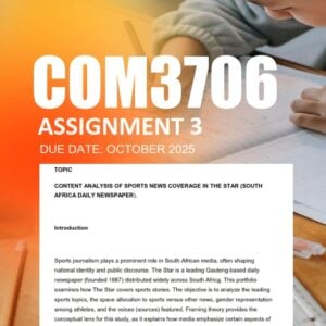 COM3706 Assignment 3 Portfolio 2025 Due 17 October 2025